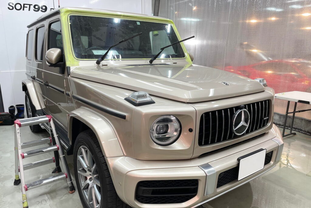 ◇フロントガラス保護フィルム｜ヘッドライトプロテクションフィルム｜メルセデスAMG G63 | 株式会社ソフト99オートサービス